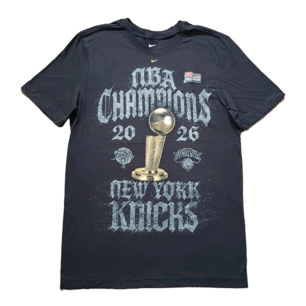 NWT Nike New York Knicks Finals Champions Locker Room Sz Small Unisex Black NBA